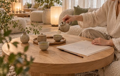 客人自己泡茶