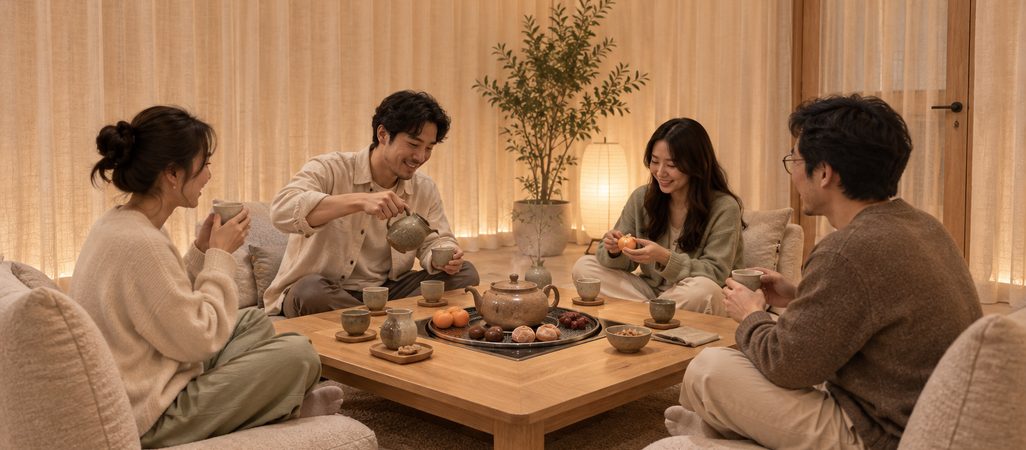 包间区围炉煮茶