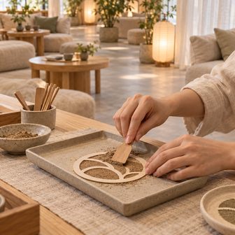 用模具压香粉（未点燃）