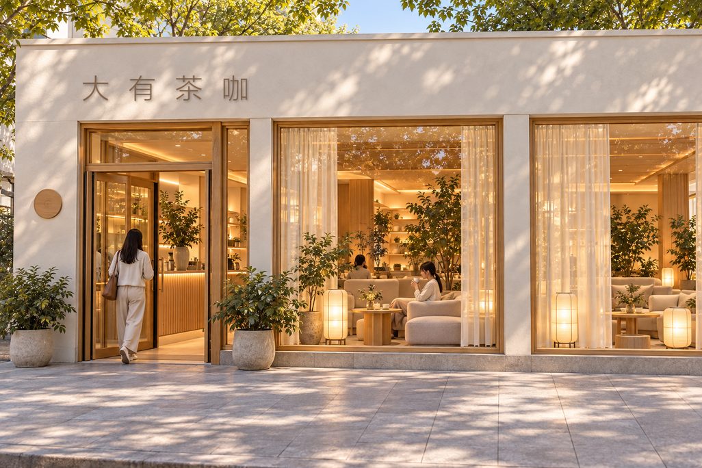 大有茶咖门店大门